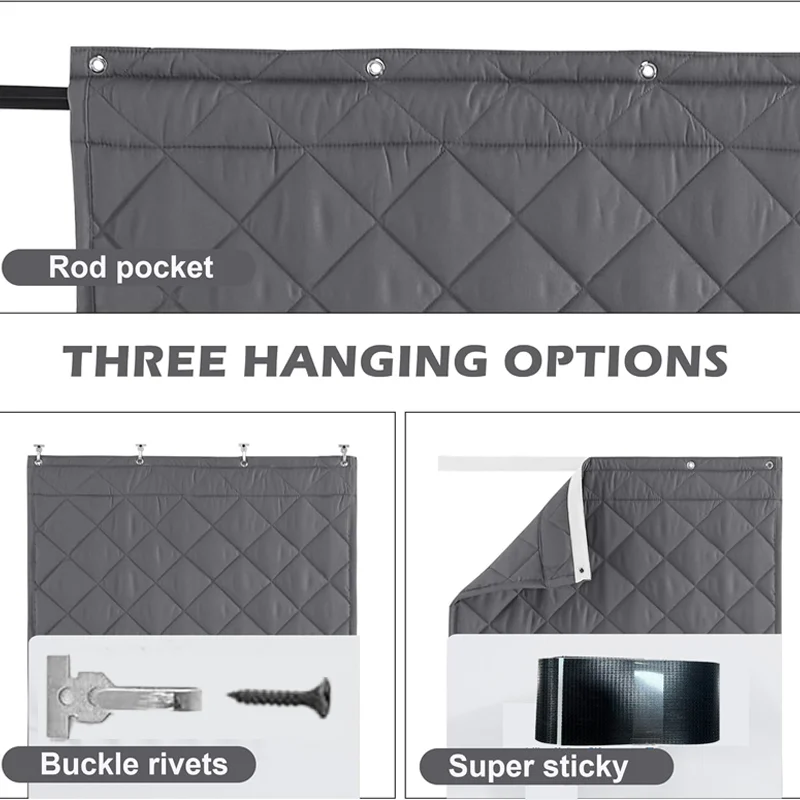 Winter Magnetic Quilted Door Curtain, Hook-style For Easy Installation, Windproof And… — image 12