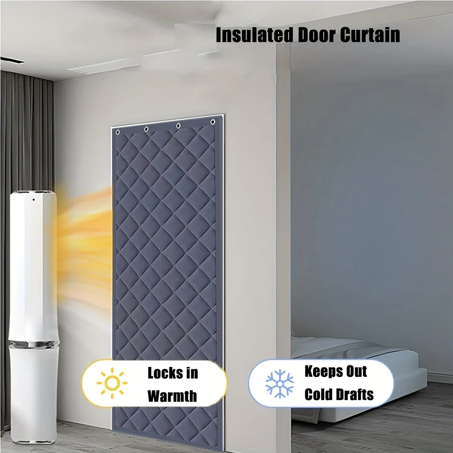 Winter Magnetic Quilted Door Curtain, Hook-style For Easy Installation, Windproof And… — image 10