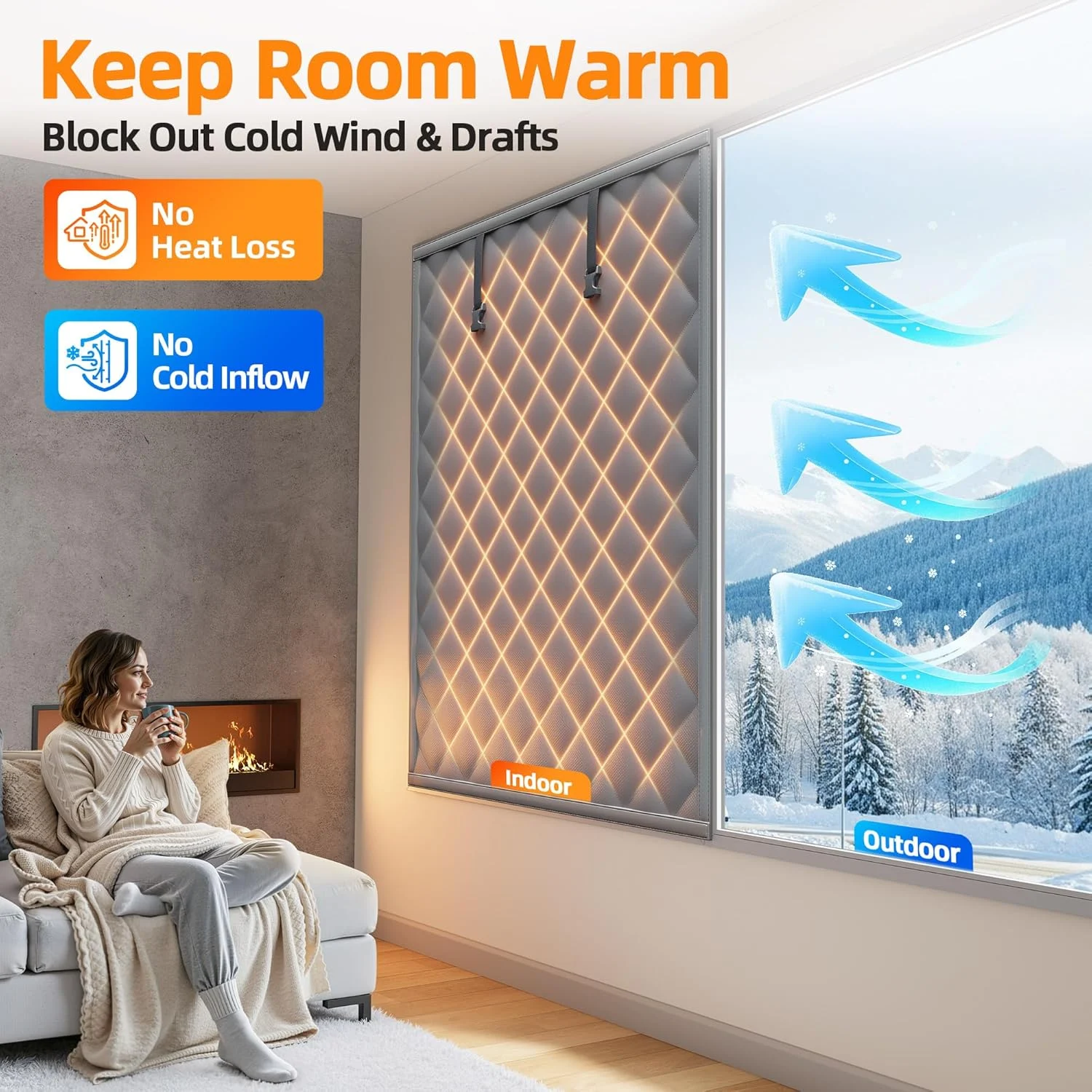 Winter Magnetic Thermal Insulated Door Curtain, Thick Warm Cotton Windproof Privacy… — image 13