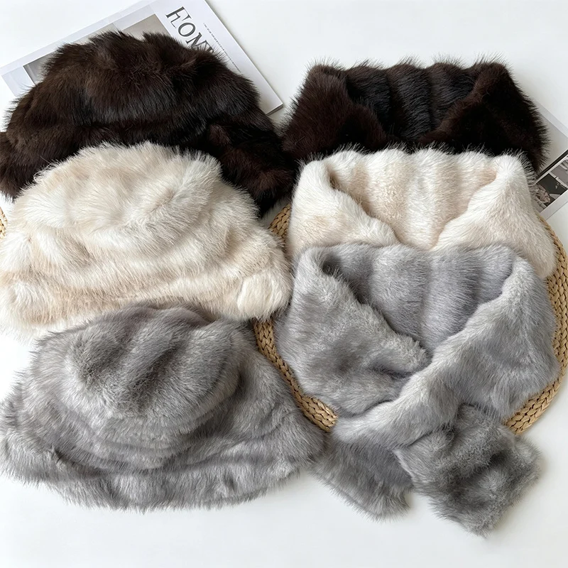 Winter Warm Hat And Scarf Set - Fashionable Versatile Plush Outdoor Cold Protection… — image 5