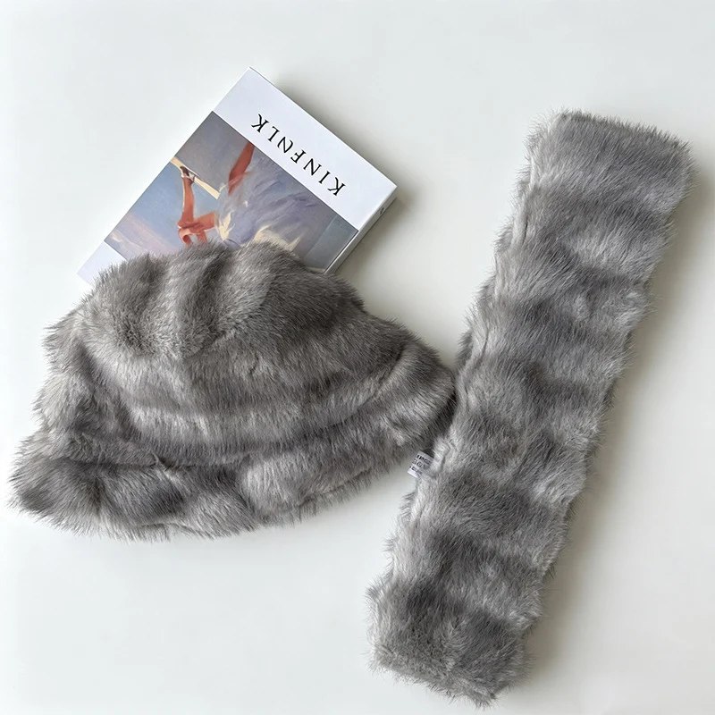 Winter Warm Hat And Scarf Set - Fashionable Versatile Plush Outdoor Cold Protection… — image 6