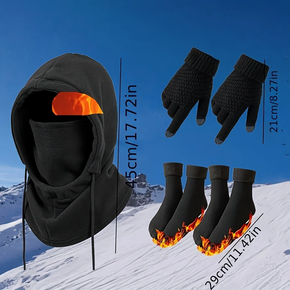 Winter Warm Hat Gloves Socks Set — image 2