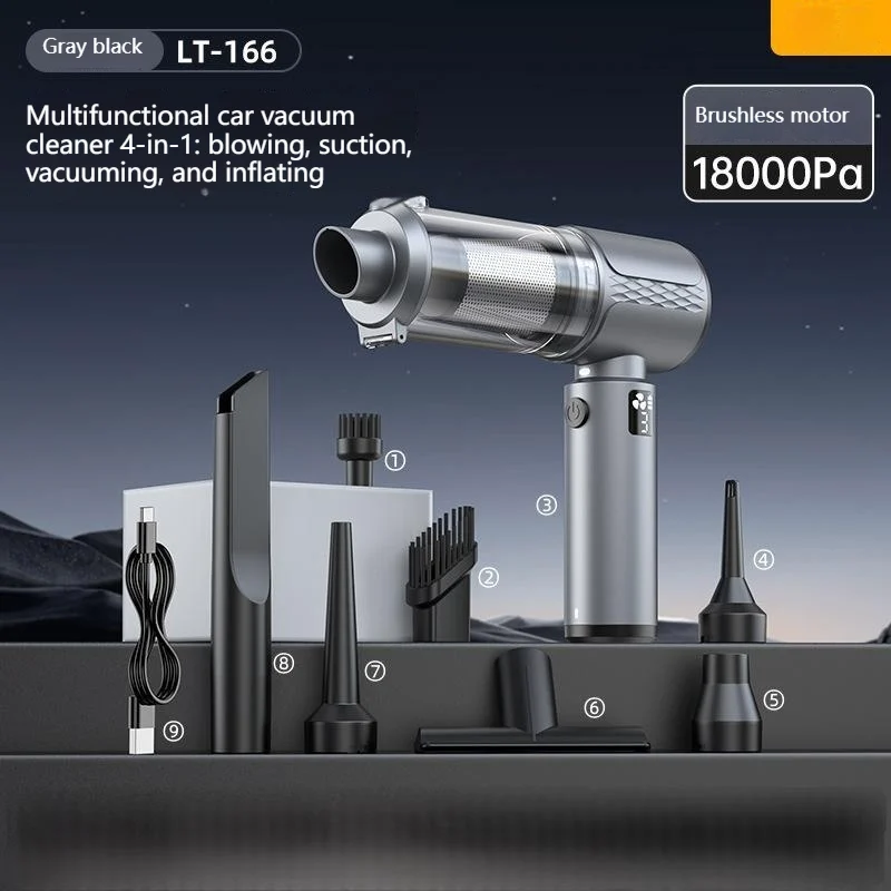 Wireless Car Vacuum With Battery-level Display And Brushless Motor — image 9