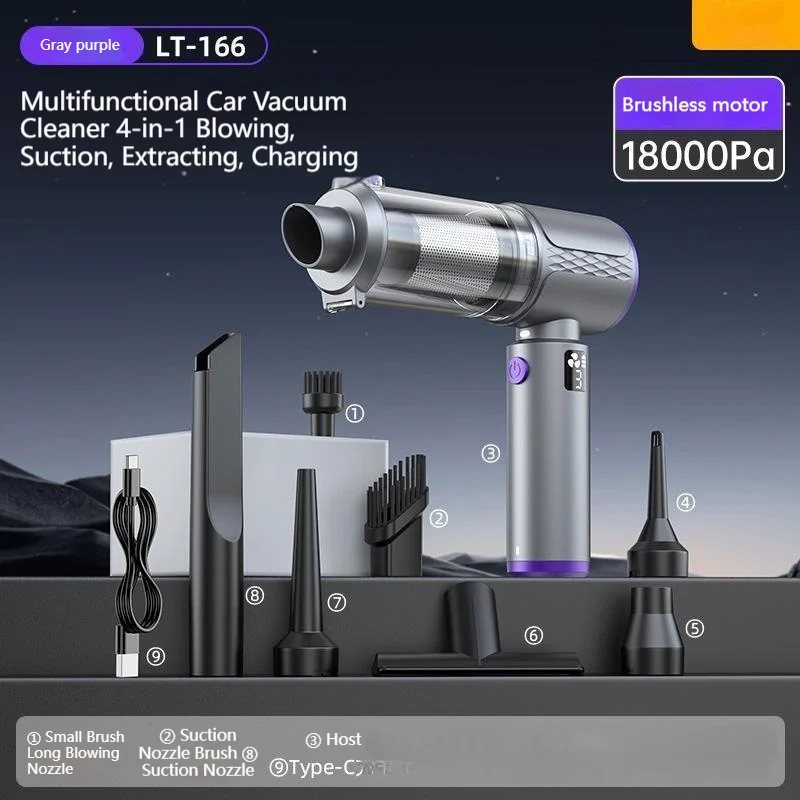 Wireless Car Vacuum With Battery-level Display And Brushless Motor — image 8
