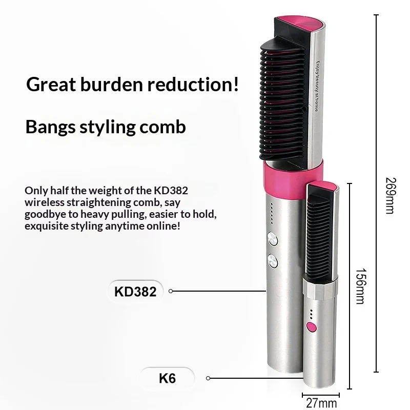 Wireless Hair Straightener With Negative Ions Non-damaging And Rechargeable Version — image 3