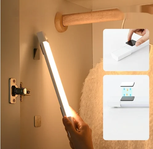 Wireless Magnetic Self-adhesive Strip Light For Cabinets Rechargeable Wardrobe — image 3