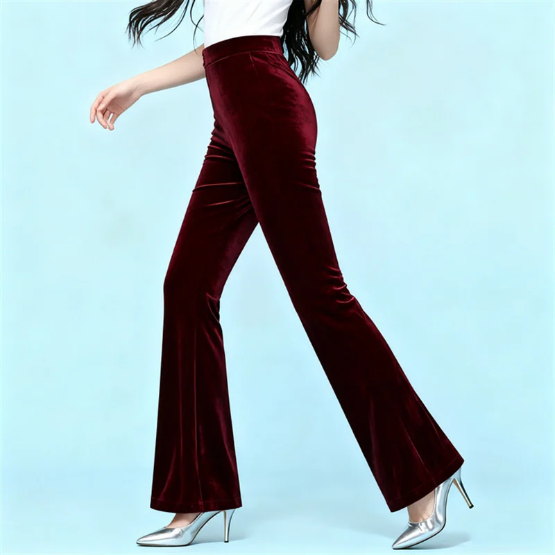 Women's Autumn Winter Velvet-form-fitting Pants For Modern Dance Training — image 9