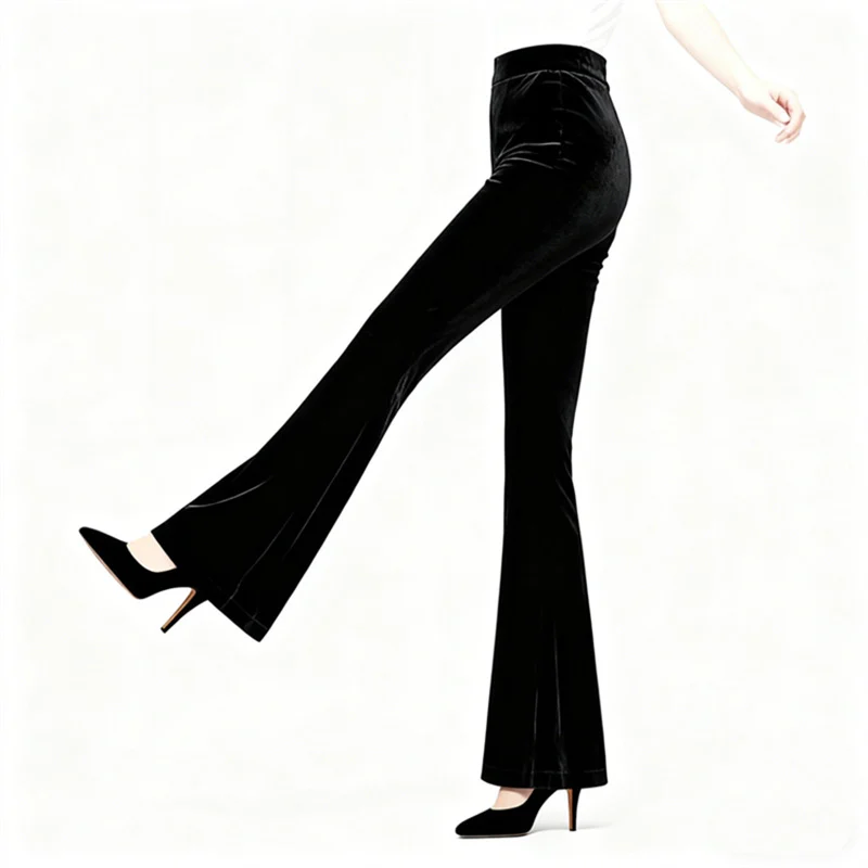 Women's Autumn Winter Velvet-form-fitting Pants For Modern Dance Training — image 8