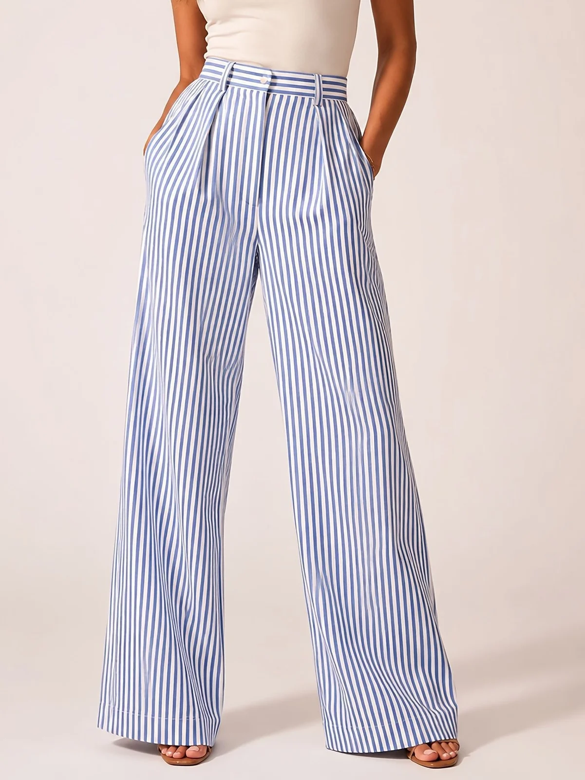 Women's Clothing Independent Station Casual Fashion Striped All-match Wide Leg Loose… — image 9