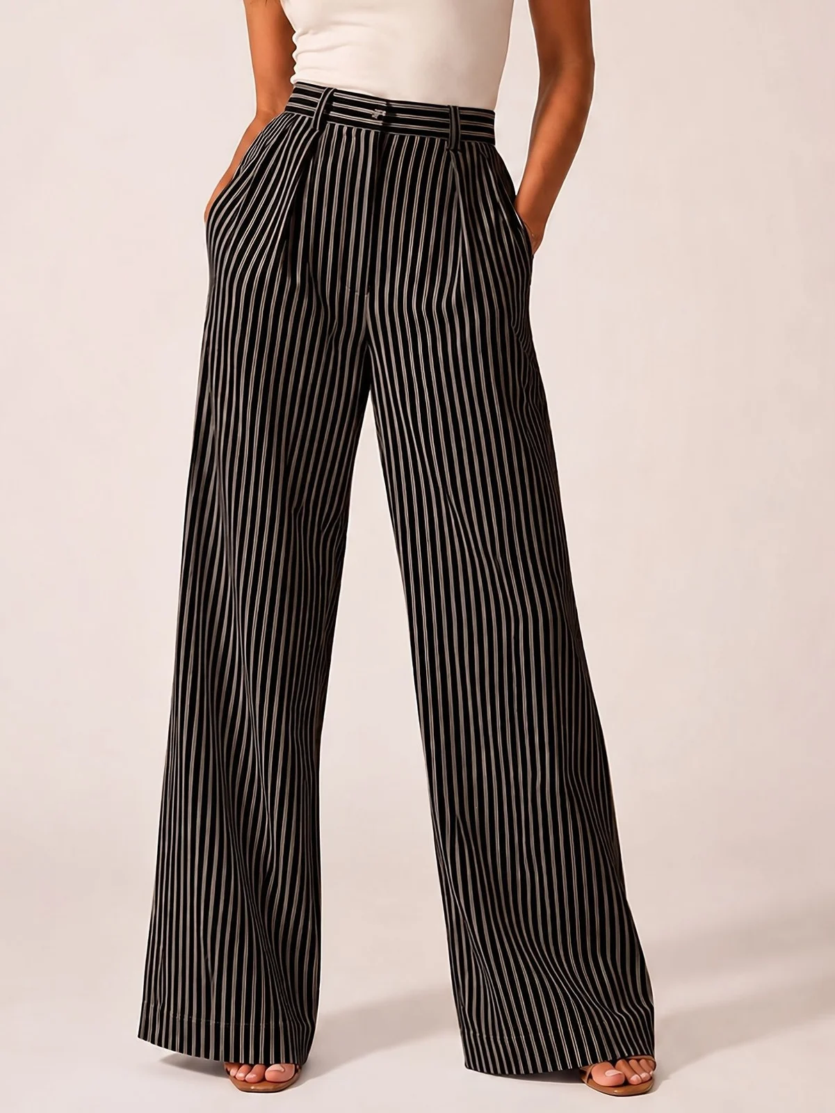 Women's Clothing Independent Station Casual Fashion Striped All-match Wide Leg Loose… — image 3