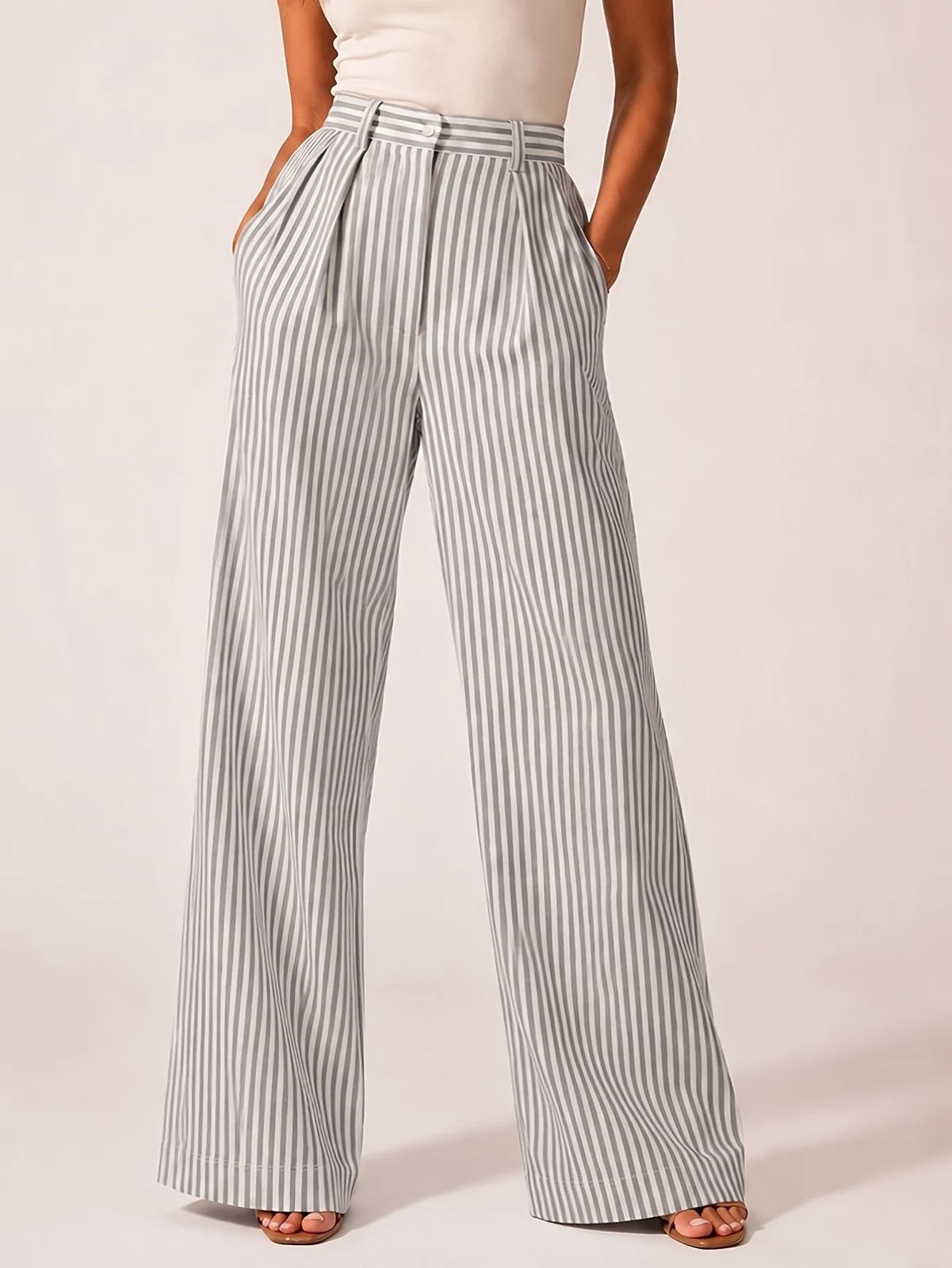 Women's Clothing Independent Station Casual Fashion Striped All-match Wide Leg Loose… — image 6