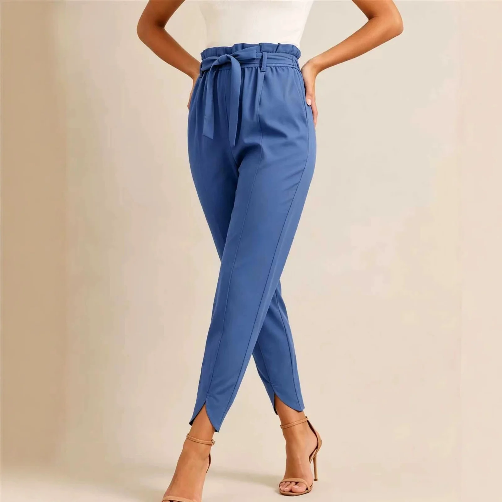 Women's Clothing Independent Station Fashion High Waist Solid Color All-match Elegant… — image 1