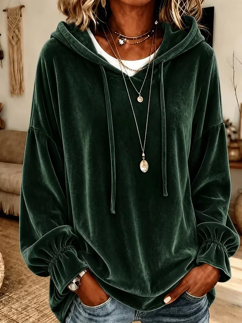 Women's Clothing Independent Station Hooded Sweater For Autumn And Winter Loose… — image 9