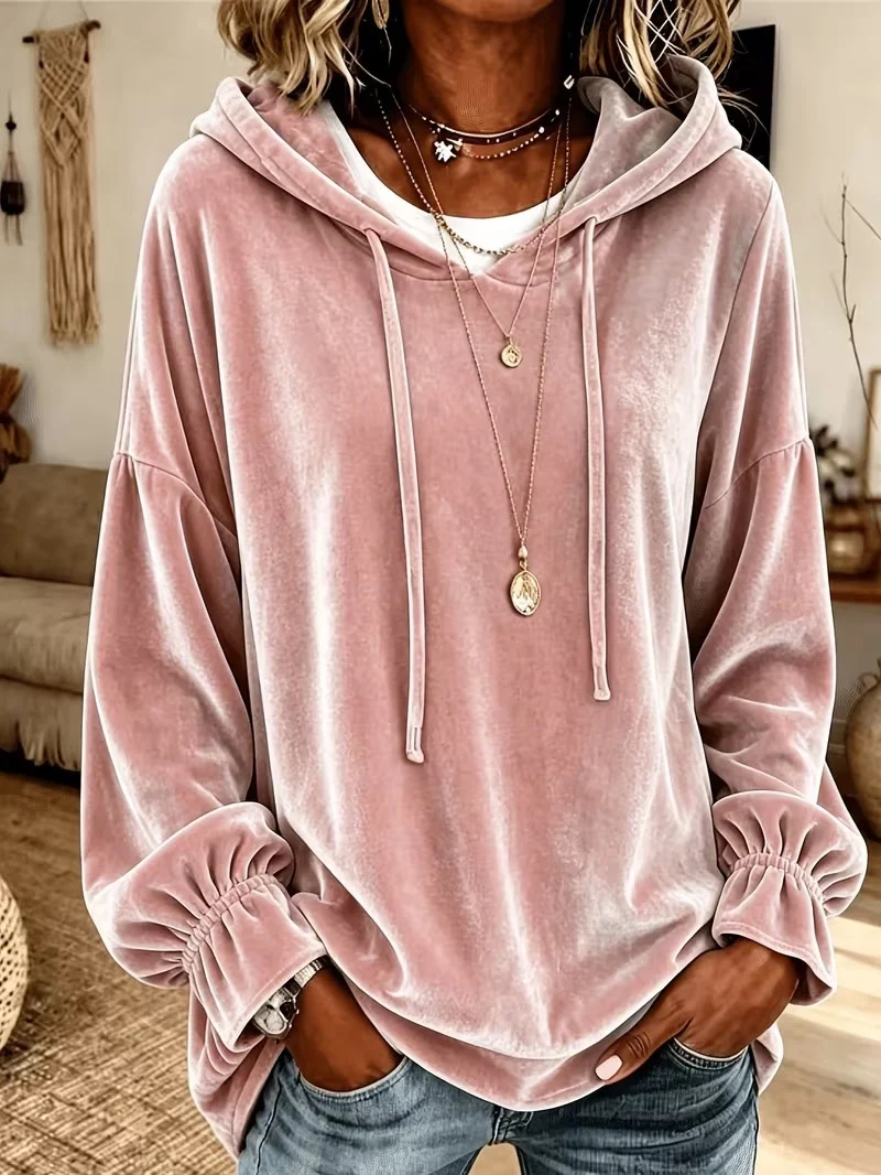 Women's Clothing Independent Station Hooded Sweater For Autumn And Winter Loose… — image 8