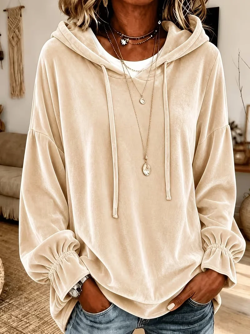 Women's Clothing Independent Station Hooded Sweater For Autumn And Winter Loose… — image 3