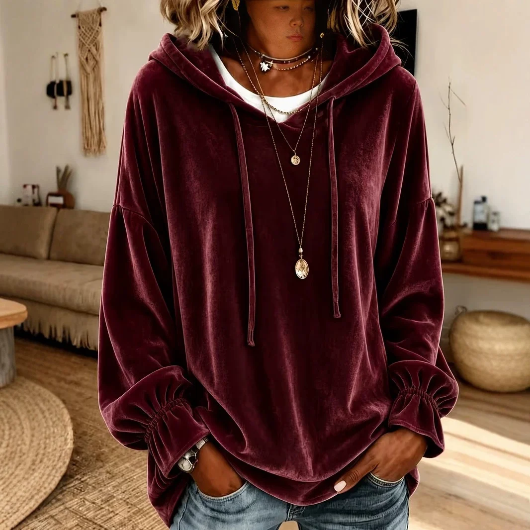 Women's Clothing Independent Station Hooded Sweater For Autumn And Winter Loose… — image 2