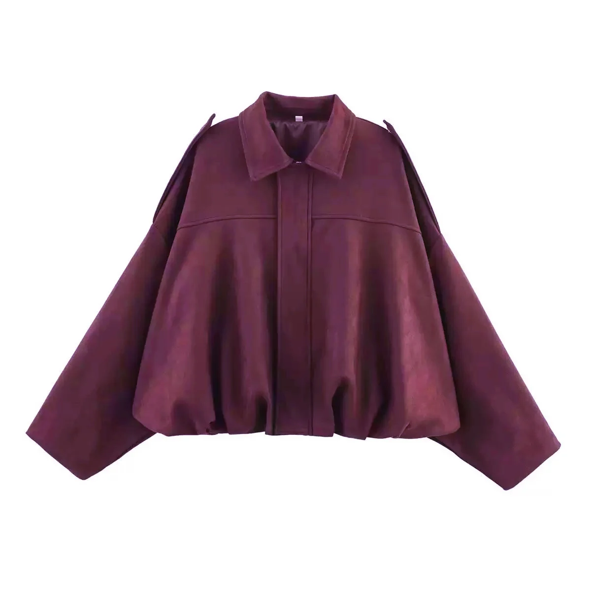 Women's Clothing Spring And Autumn Suede Texture Lapel Zipper Button Pilot Jacket — image 5