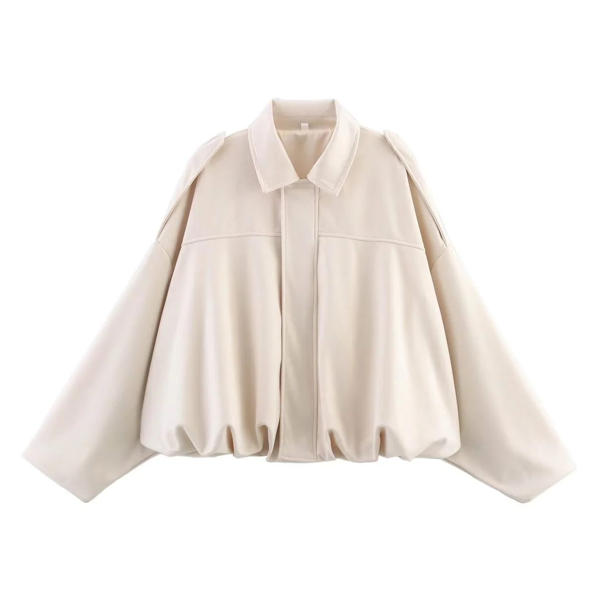 Women's Clothing Spring And Autumn Suede Texture Lapel Zipper Button Pilot Jacket — image 9