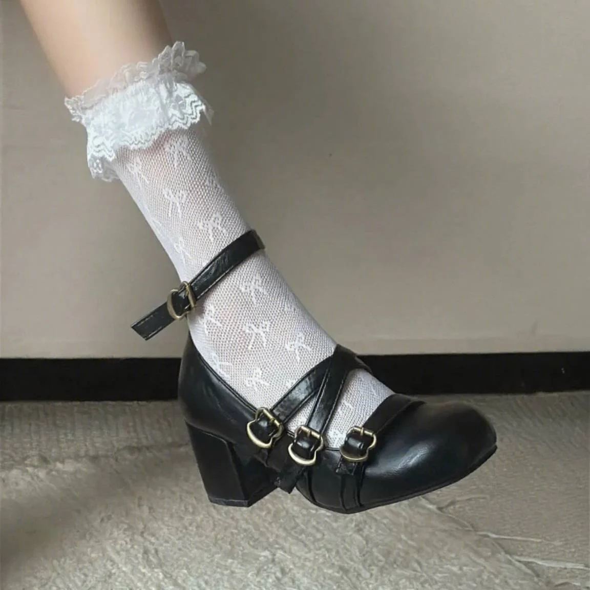 Women's French-style Vintage Chunky-heeled Shoes — image 2