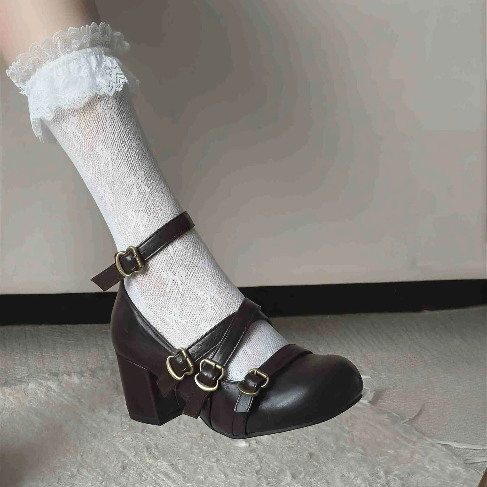Women's French-style Vintage Chunky-heeled Shoes — image 4