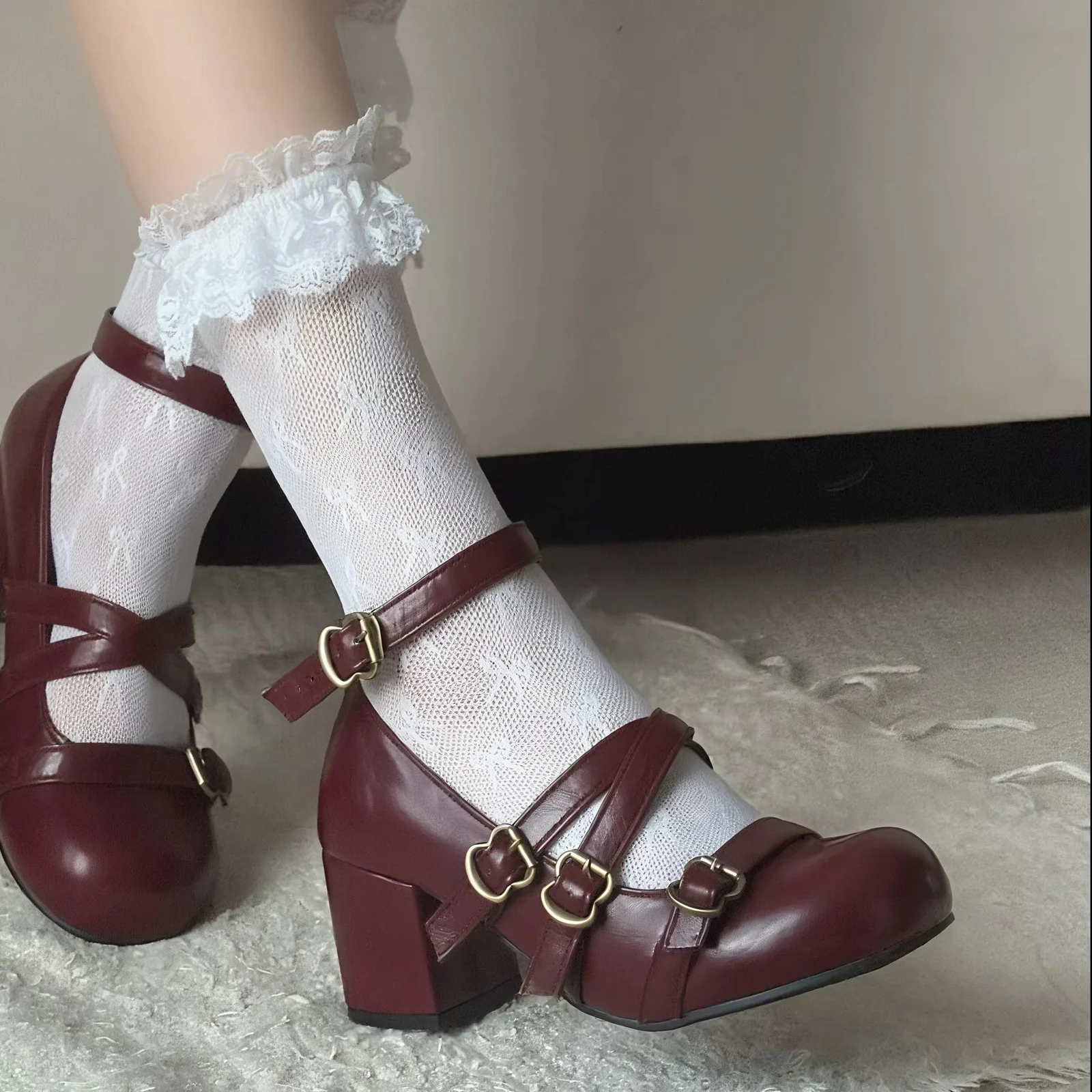 Women's French-style Vintage Chunky-heeled Shoes — image 5