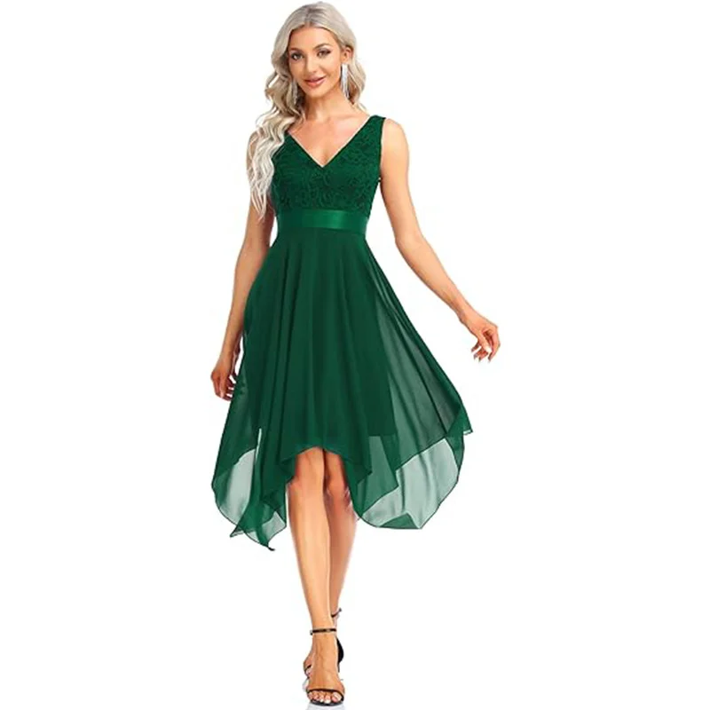 Women's Lace Chiffon Cocktail Ball Gown — image 3