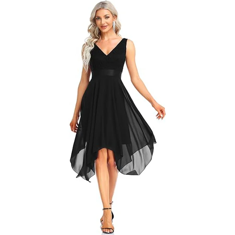 Women's Lace Chiffon Cocktail Ball Gown — image 4