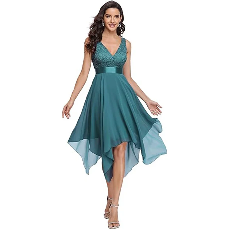 Women's Lace Chiffon Cocktail Ball Gown — image 5