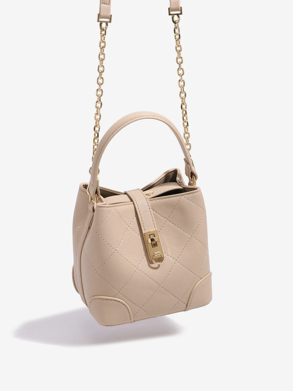 Women's Mini Diamond-quilted Bucket Bag — image 6