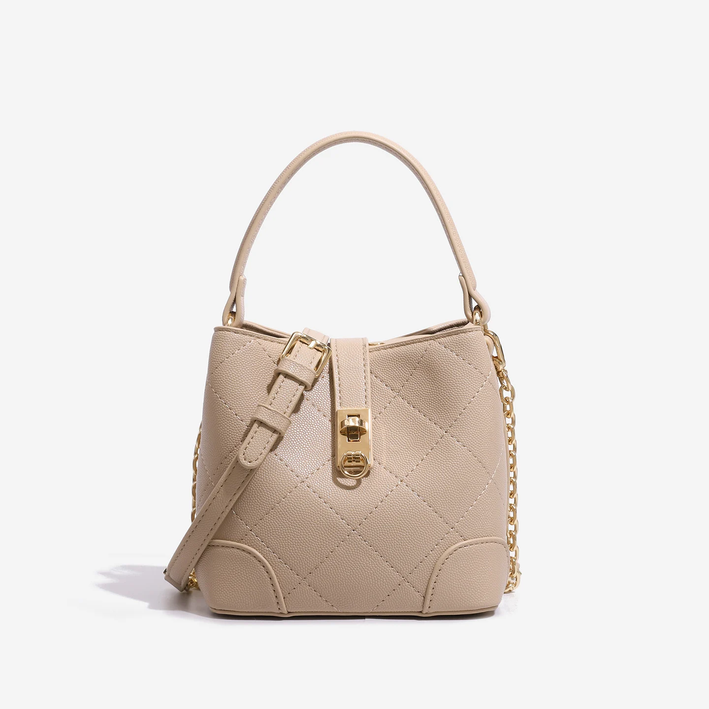 Women's Mini Diamond-quilted Bucket Bag — image 2