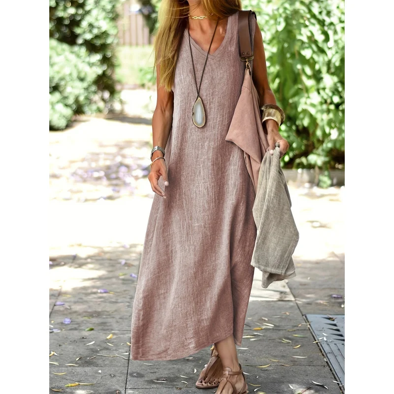Women's New Dress Summer Fashion Versatile Cotton And Hemp — image 2