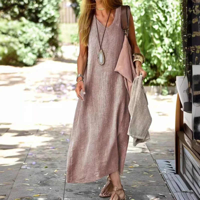 Women's New Dress Summer Fashion Versatile Cotton And Hemp — image 5