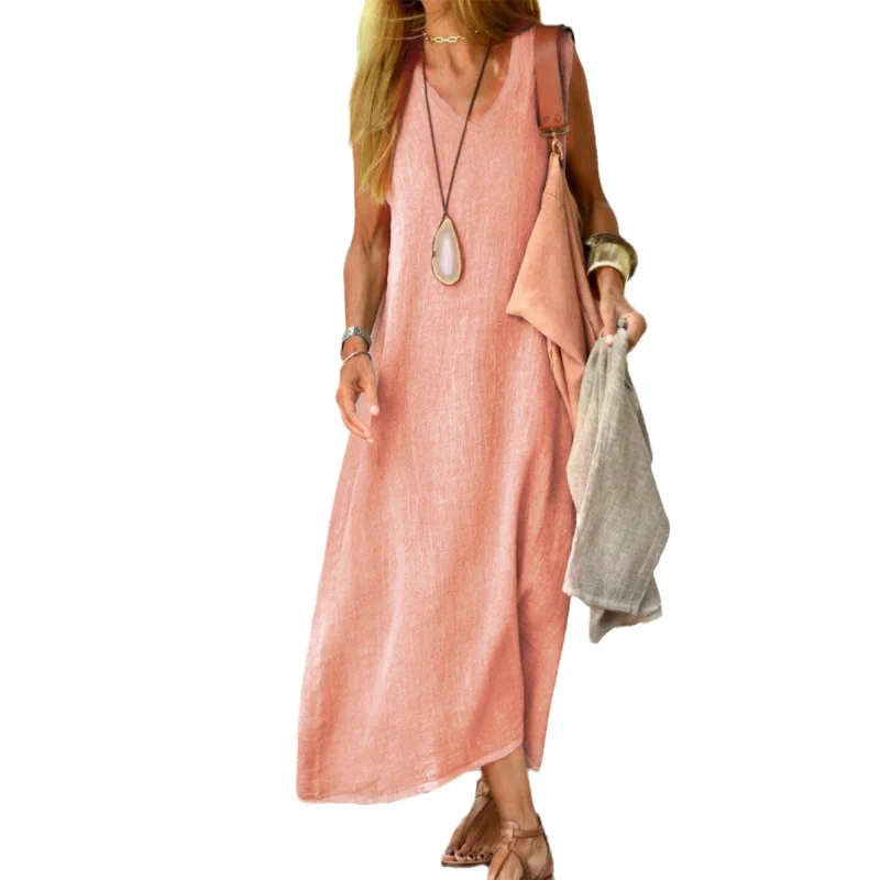 Women's New Dress Summer Fashion Versatile Cotton And Hemp — image 6