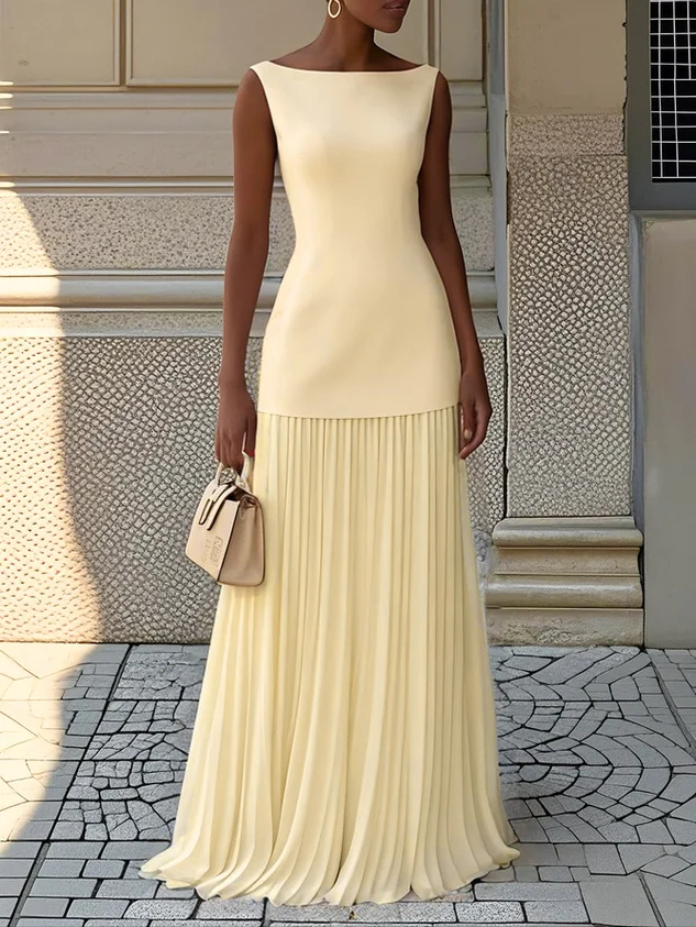 Women's New Solid Color Sleeveless Knitted Tank Top Skirt Set Two Piece — image 4