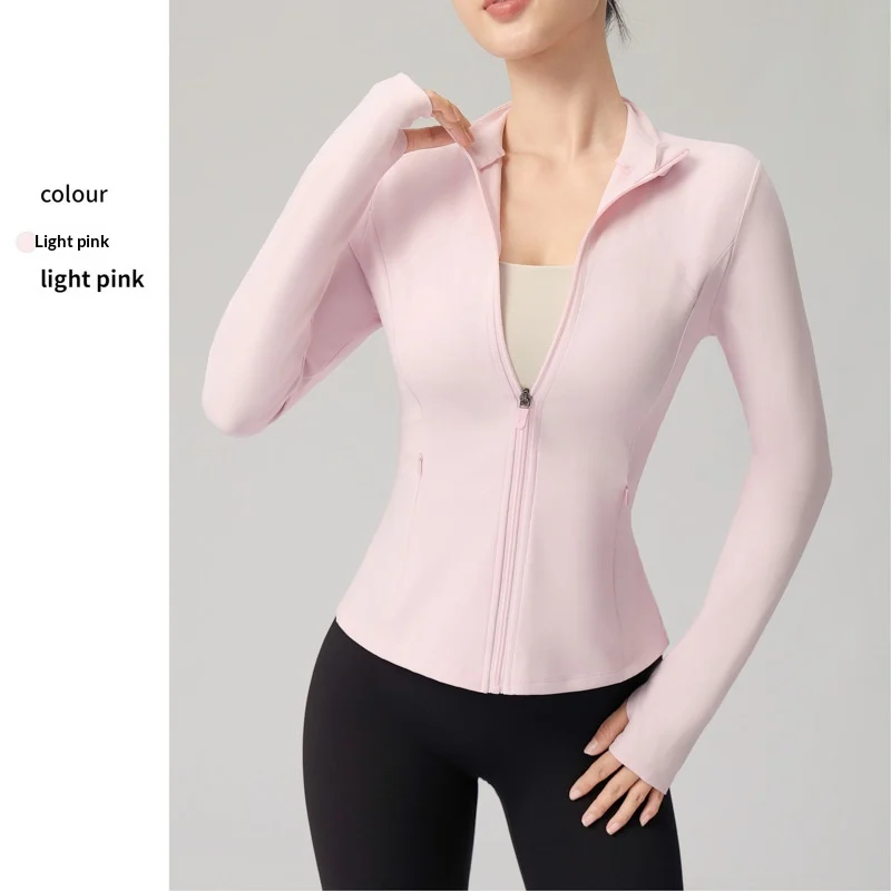 Women's Slimming Yoga Top With Stand-up Collar - Lightweight Sports Cardigan For… — image 10
