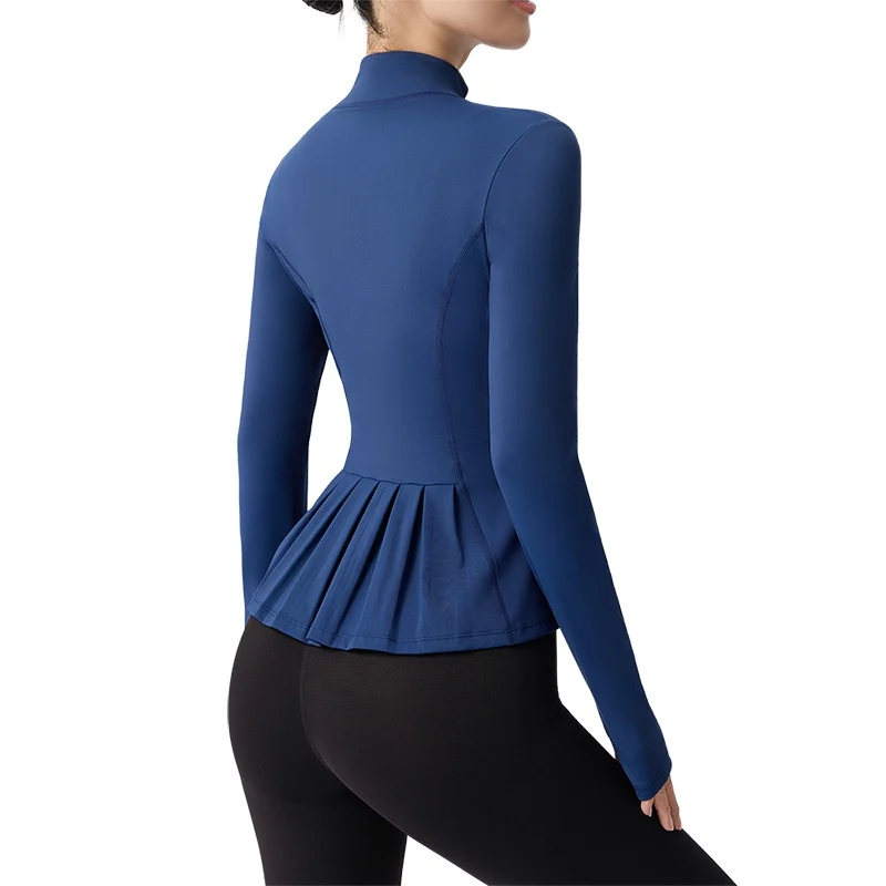 Women's Slimming Yoga Top With Stand-up Collar - Lightweight Sports Cardigan For… — image 7