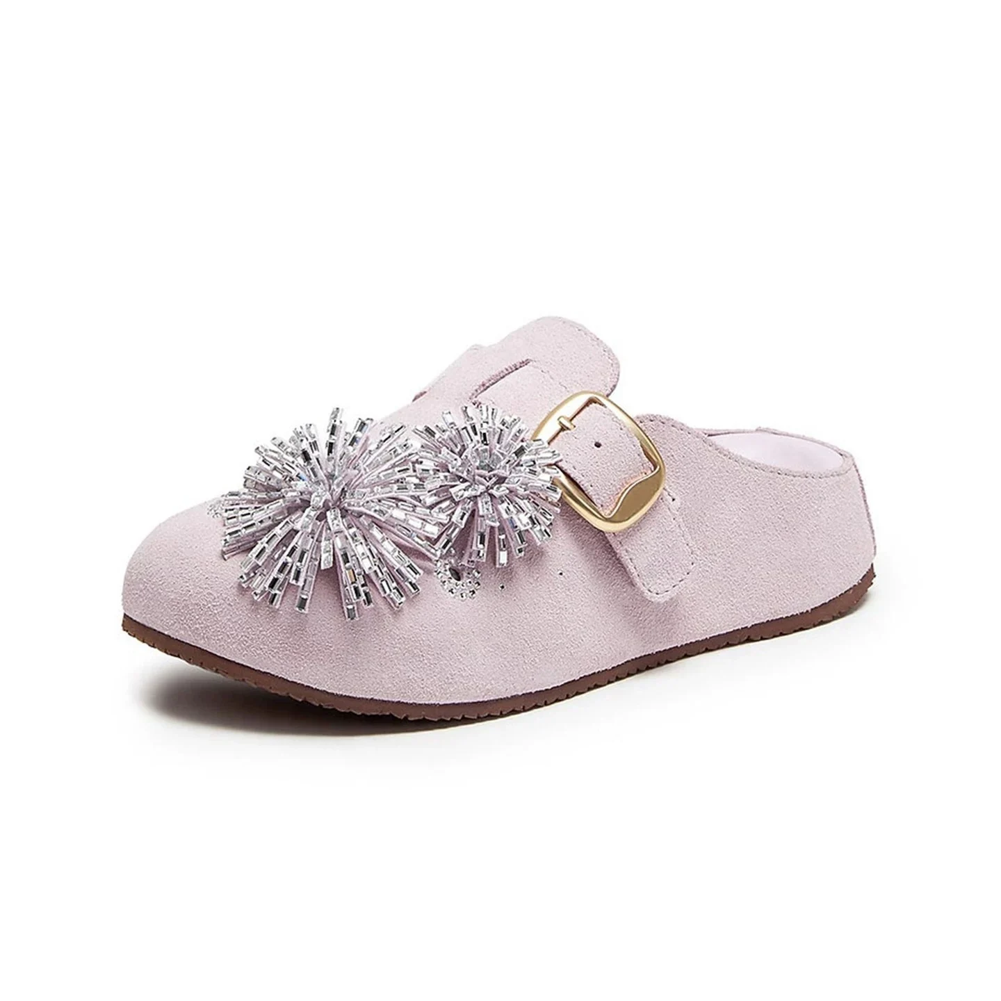 Women's Thick-soled Height-increasing Retro Closed-toe Tassel Slides — image 8