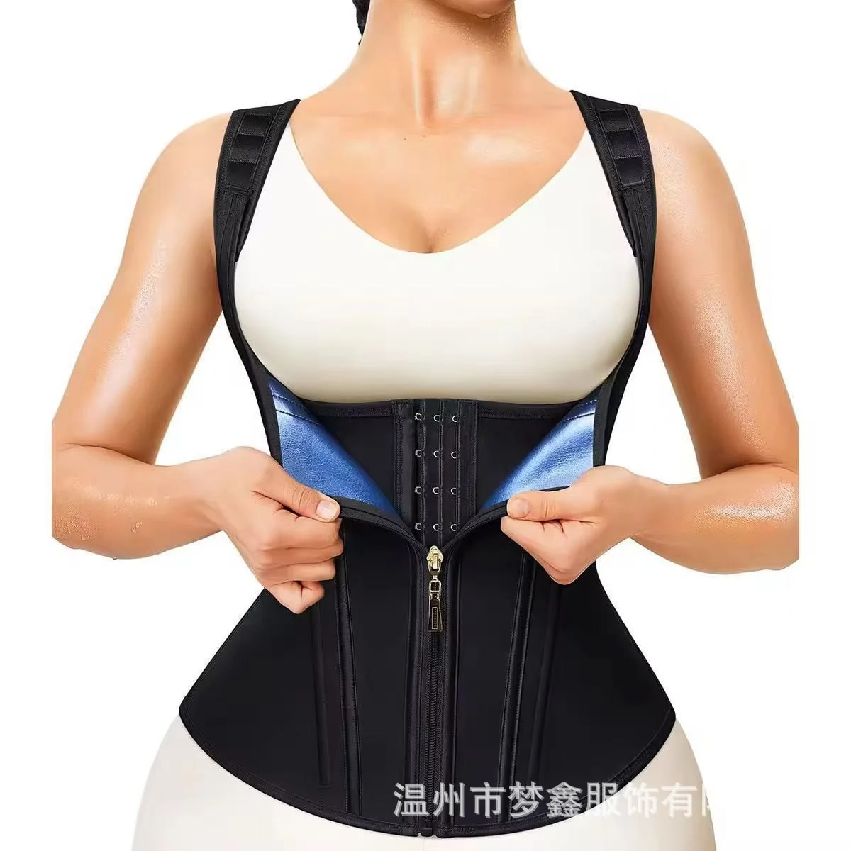 Women's Waist Trainer Corset, Zipper & Hook Sauna Sweat Vest, Tummy Control Body… — image 2