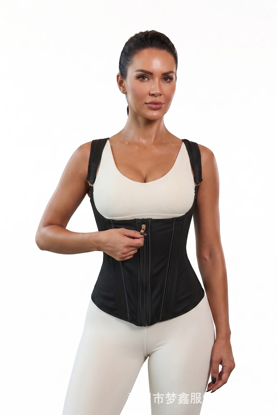 Women's Waist Trainer Corset, Zipper & Hook Sauna Sweat Vest, Tummy Control Body… — image 5