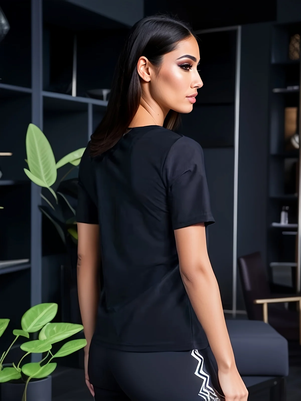 Women Sauna Sweat Short Sleeve Shirt, Silver Coated Thermal Workout Top, Heat Trapping… — image 4