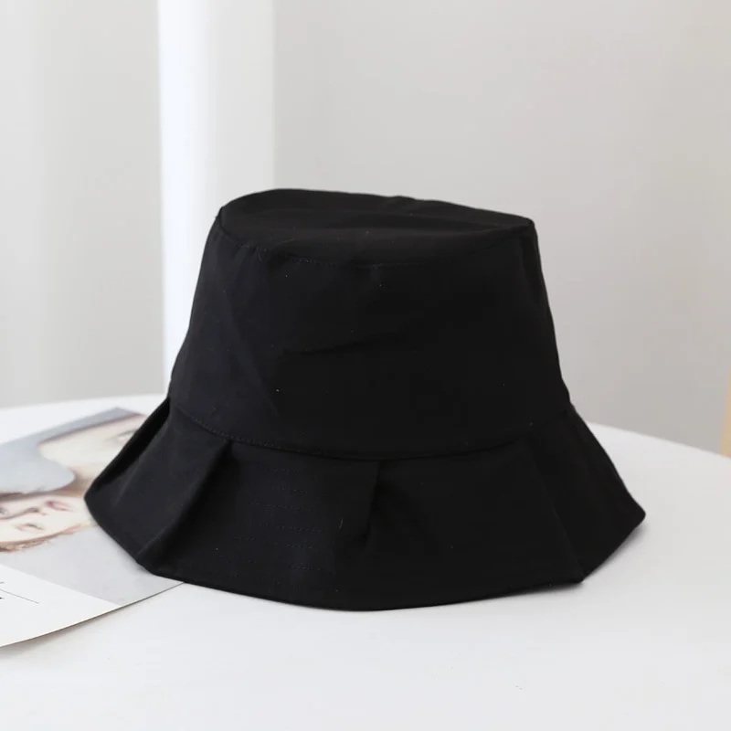 Women Sun Hats Female Summer Solid Bucket Hat Lady Pure Color Panama Cotton Outdoor… — image 1