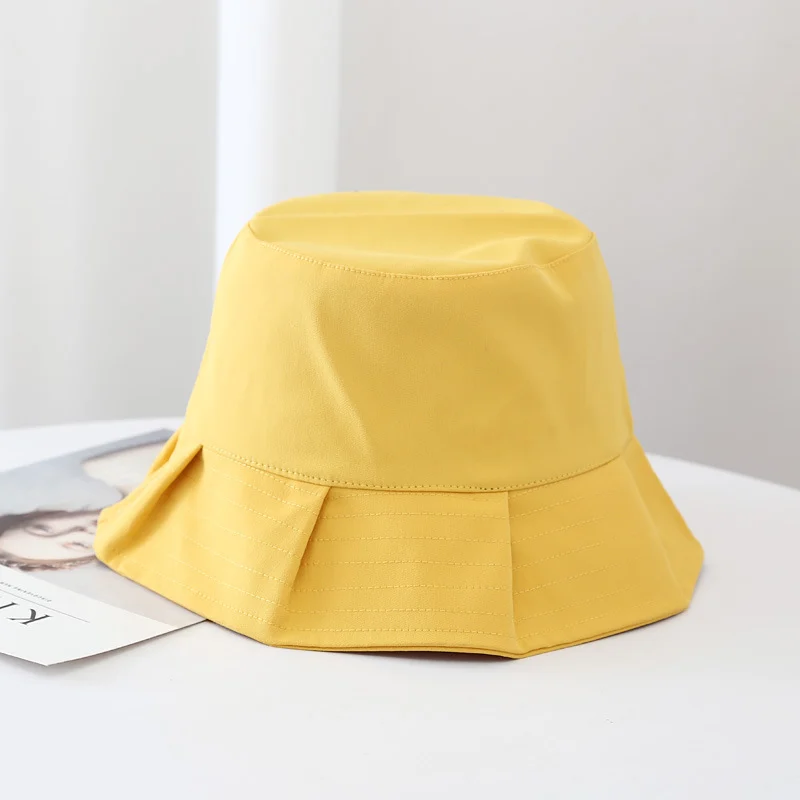 Women Sun Hats Female Summer Solid Bucket Hat Lady Pure Color Panama Cotton Outdoor… — image 5