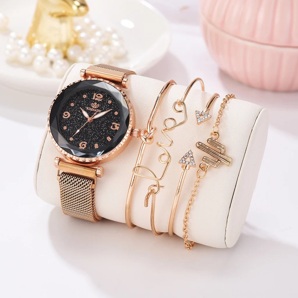 Women Watches Starry Sky Magnet Buckle Fashion Bracelet Wristwatch Roman Numeral… — image 3