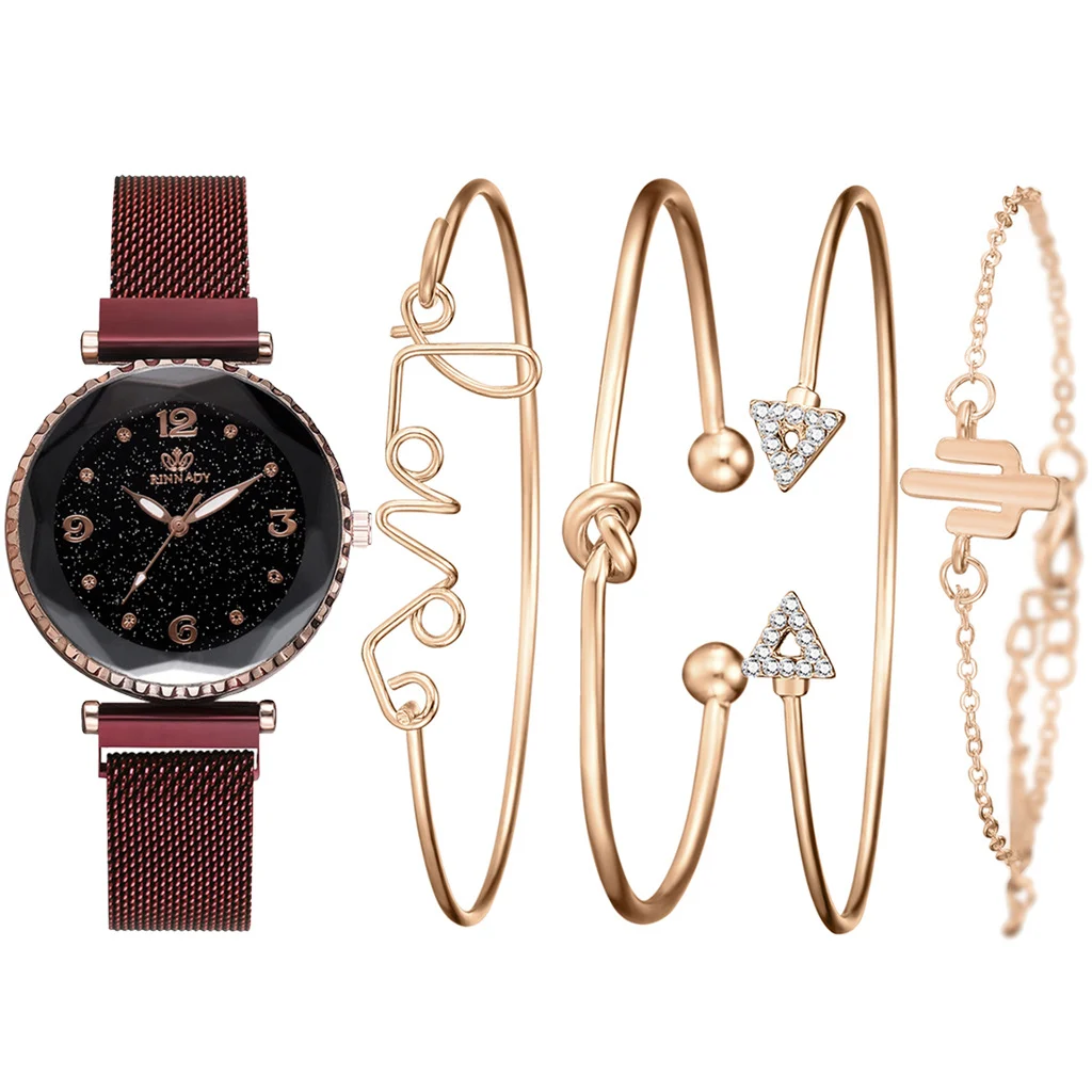 Women Watches Starry Sky Magnet Buckle Fashion Bracelet Wristwatch Roman Numeral… — image 6