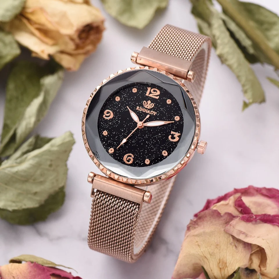 Women Watches Starry Sky Magnet Buckle Fashion Bracelet Wristwatch Roman Numeral… — image 8