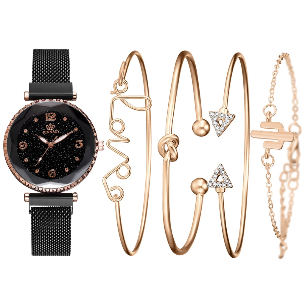 Women Watches Starry Sky Magnet Buckle Fashion Bracelet Wristwatch Roman Numeral… — image 4