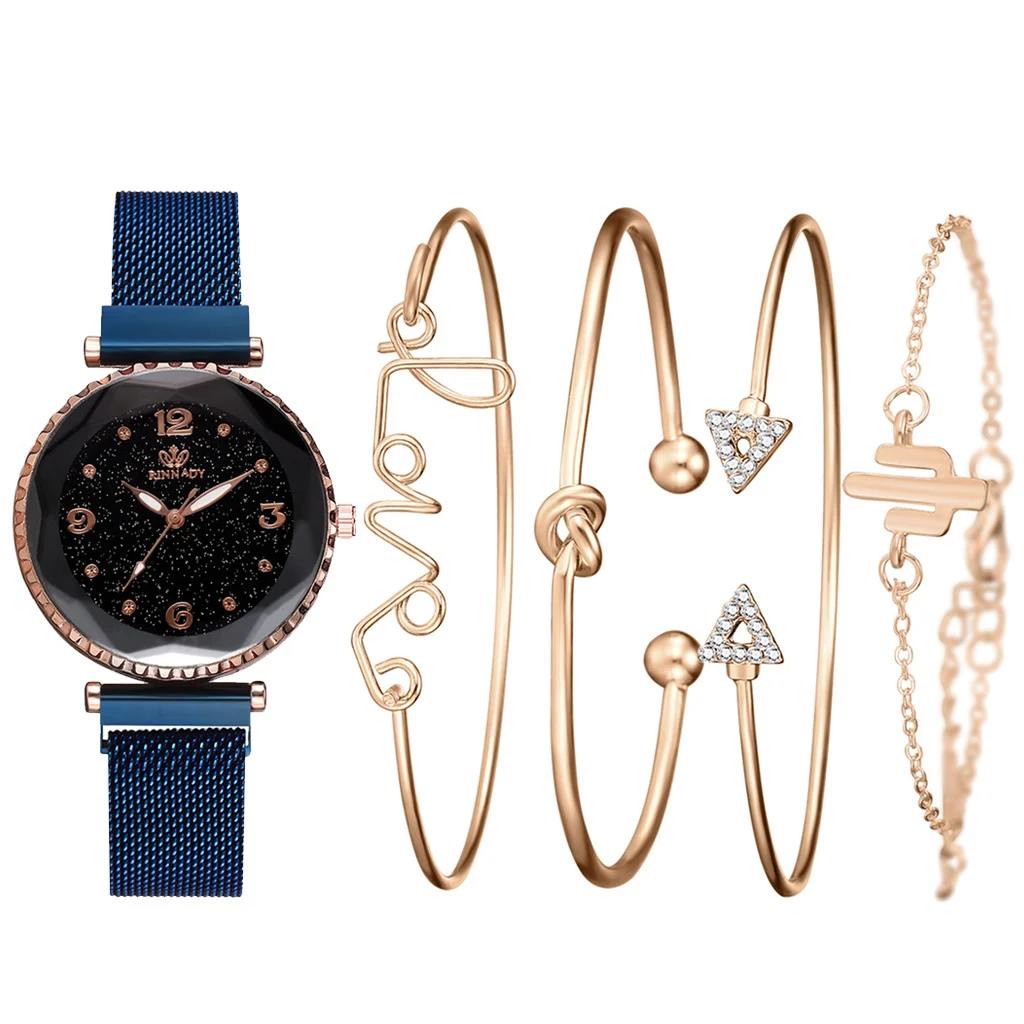 Women Watches Starry Sky Magnet Buckle Fashion Bracelet Wristwatch Roman Numeral… — image 5