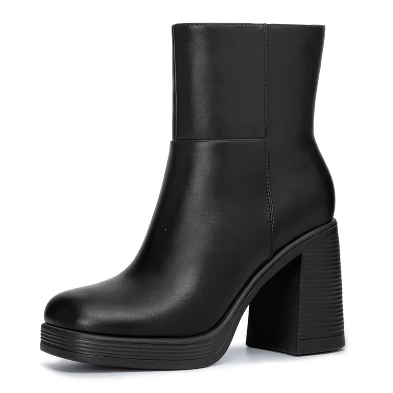 Womens Casual Chunky-heel Short Boots With A Thick Sole — image 2