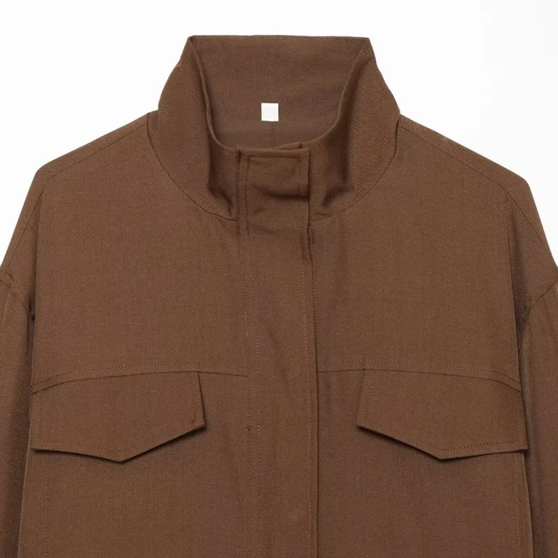 Womens Casual Jacket With A Chimney Collar — image 3
