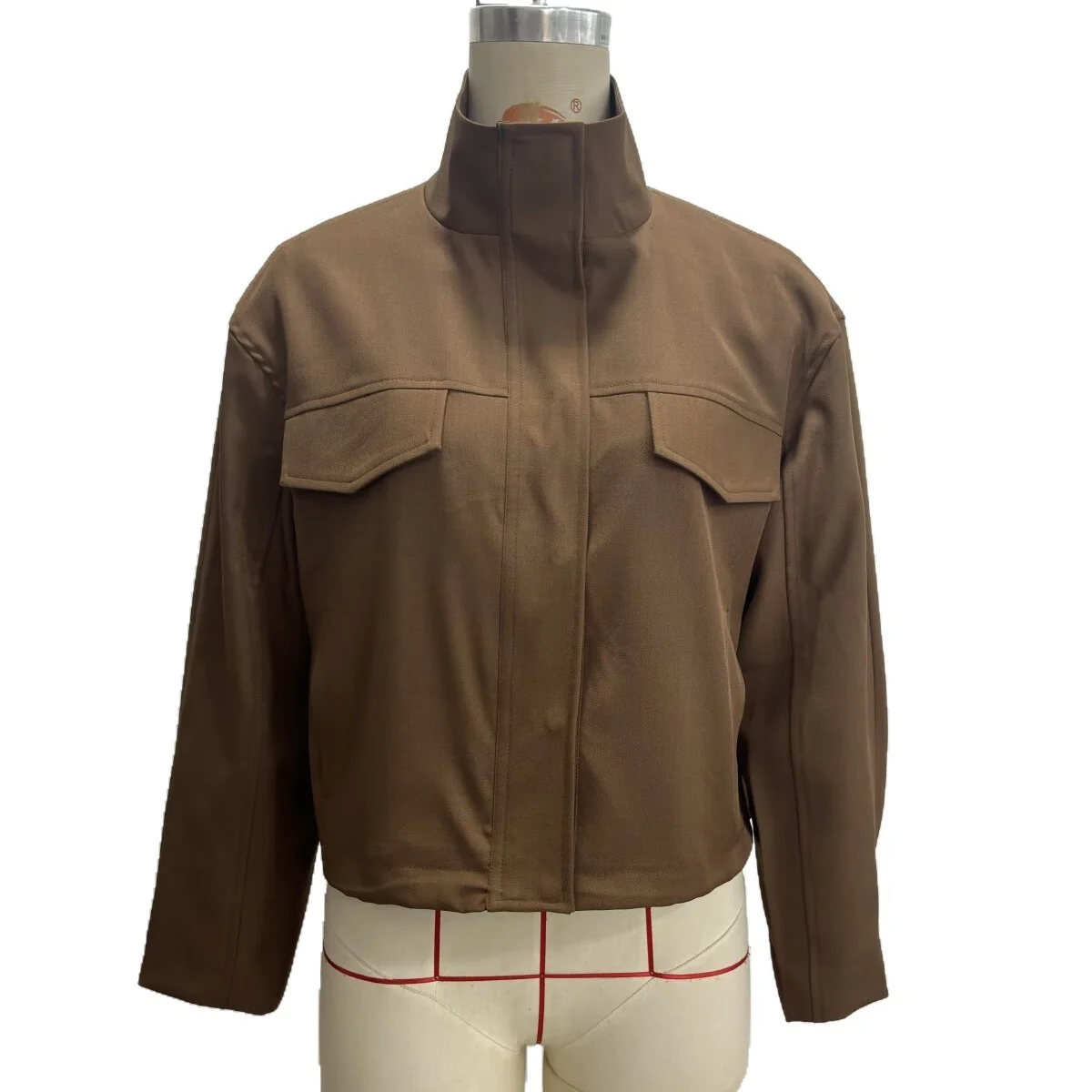 Womens Casual Jacket With A Chimney Collar — image 1